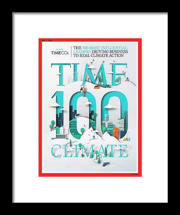 Influential Leaders Framed Print featuring the photograph Time 100 Climate by Eiko Ojala