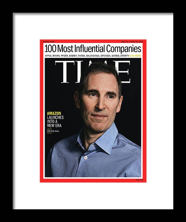 Time 100 Companies Framed Print featuring the photograph TIME 100 Companies - Andy Jassy by Photograph by Michael Friberg for TIME