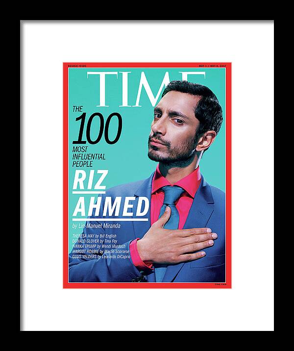 Time 100 Most Influential People Framed Print featuring the photograph TIME 100 - Riz Ahmed by Miles Aldridge for TIME