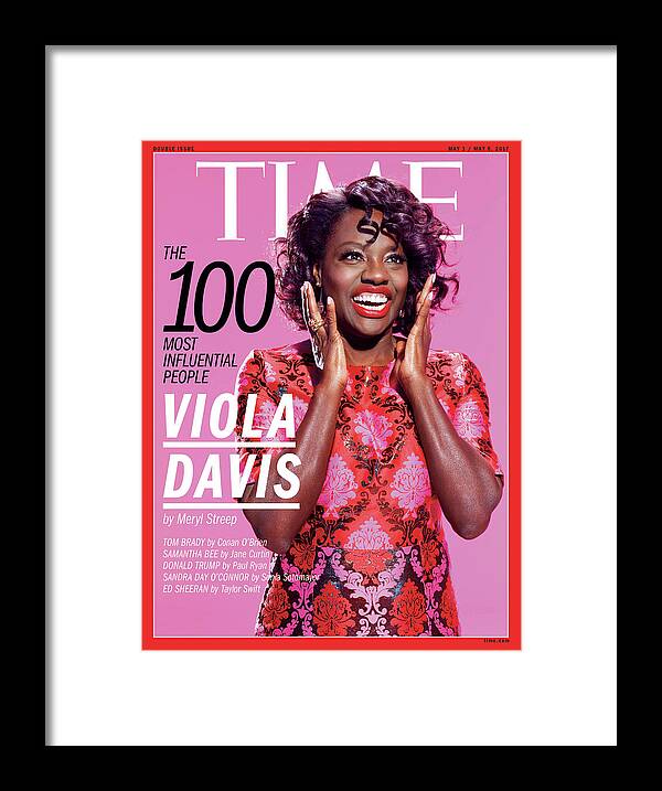 Time 100 Most Influential People 2017 - Viola Davis Framed Print featuring the photograph TIME 100 - Viola Davis by Miles Aldridge for TIME