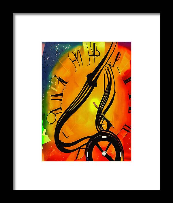  Framed Print featuring the digital art Time and Space by Michelle Hoffmann