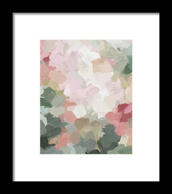 Forest Green Framed Print featuring the painting Time to Bloom by Rachel Elise