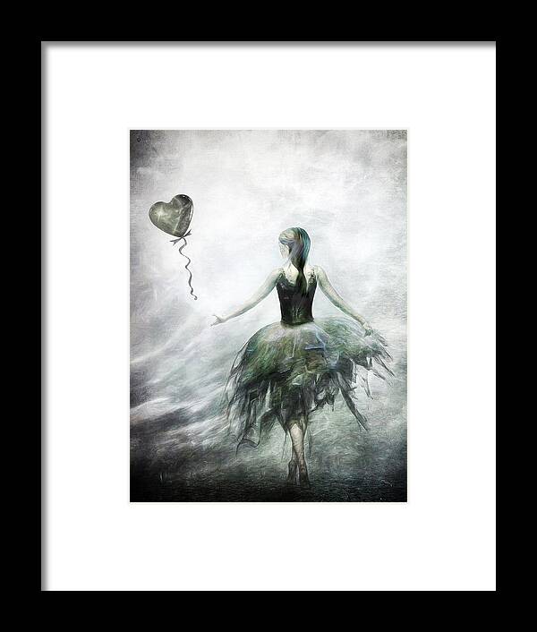 Ballet Framed Print featuring the digital art Time to let Go by Jacky Gerritsen