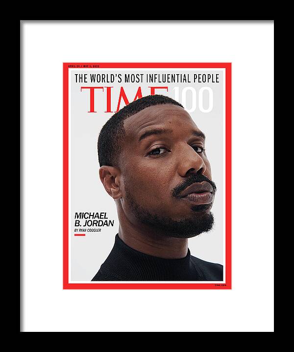  Framed Print featuring the photograph TIME100 - Michael B. Jordan by Photograph by Paola Kudacki for TIME