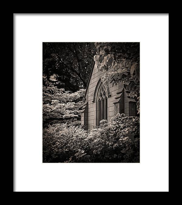 B&w Framed Print featuring the photograph Timken Family Mausoleum by Mike Schaffner
