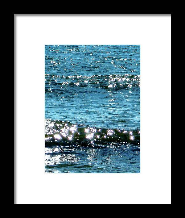  Framed Print featuring the digital art Tinsel Blues 2 by Cindy Greenstein