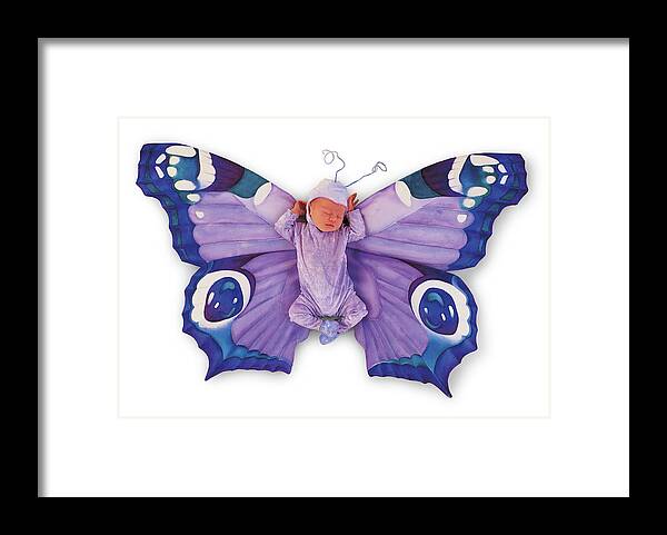 Butterfly Framed Print featuring the photograph Tiny Butterfly #3 by Anne Geddes