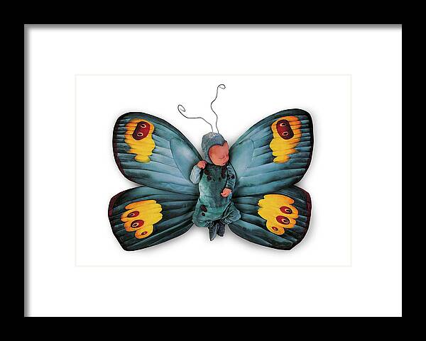 Butterfly Framed Print featuring the photograph Tiny Butterfly #7 by Anne Geddes