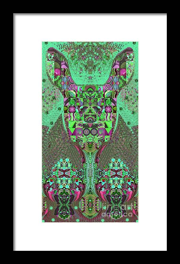 Tjod Wild Hare 3 Full Portrait By Helena Tiainen Framed Print featuring the painting TJOD Wild Hare 3 Full Portrait by Helena Tiainen