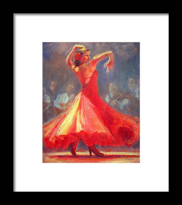 Ballet Framed Print featuring the painting To the Rhythm of the Music by Robie Benve