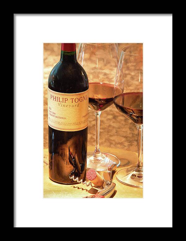 Cabernet Sauvignon Framed Print featuring the photograph Togni Wine 19 by David Letts