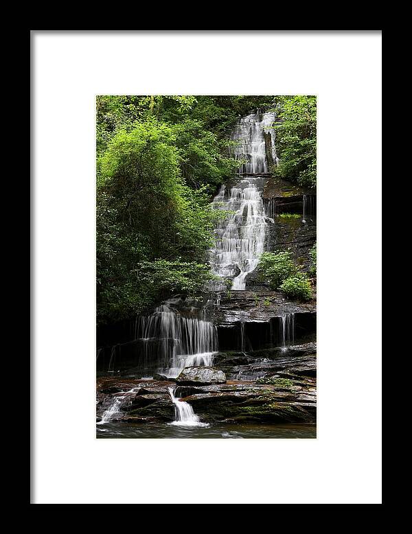 Tom Branch Falls Framed Print featuring the photograph Tom Branch Fall In The Great Smoky Mountains National Park At Deep Creek II by Carol Montoya