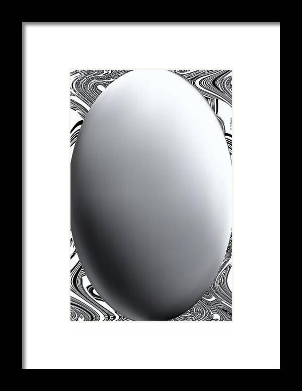 Tom Stanley Janca Digital Egg Abstract Framed Print featuring the digital art Tom Stanley Janca Digital Egg Abstract by Tom Janca