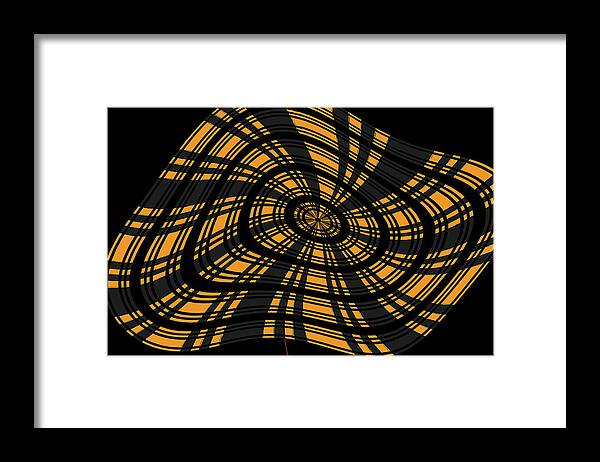 Tom Stanley Janca Framed Print featuring the digital art Tom Stanley Janca Squashed Circle Abstract by Tom Janca