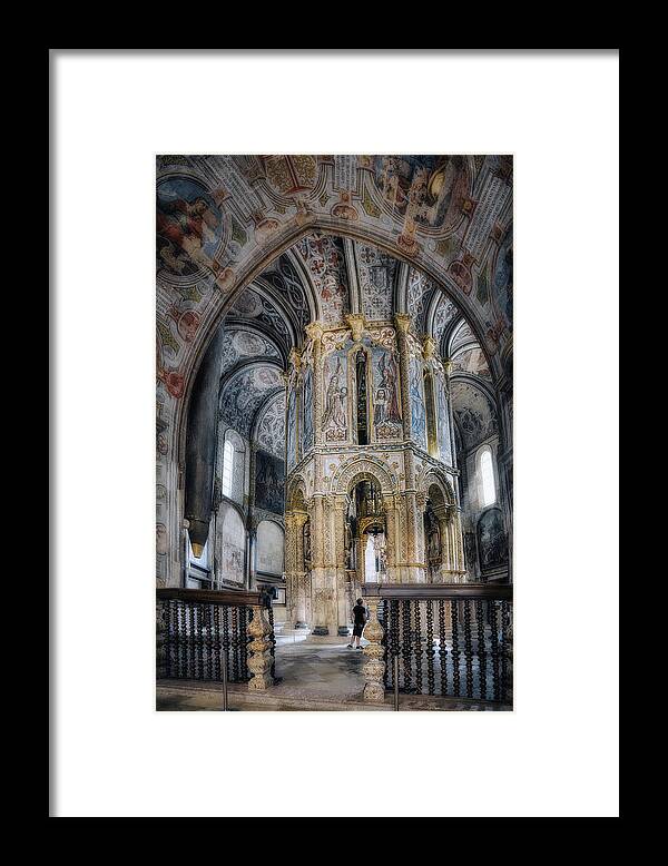 Tomar Framed Print featuring the photograph Tomar - Interior of the Round church by Micah Offman