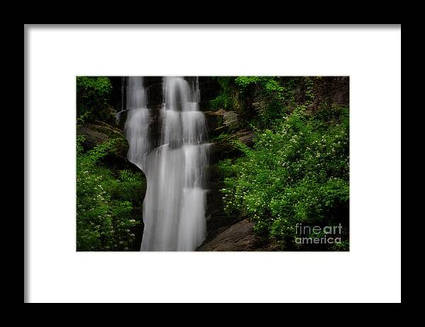 Tom’s Creek Falls Framed Print featuring the photograph Tom's Creek Falls by Shelia Hunt