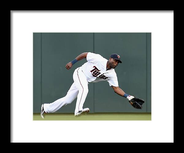 People Framed Print featuring the photograph Torii Hunter by Hannah Foslien