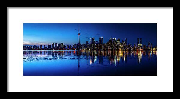 Canada Framed Print featuring the photograph Toronto Blue Skyline by Dee Potter