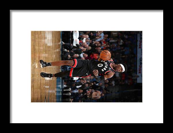 Terence Davis Framed Print featuring the photograph Toronto Raptors v Oklahoma City Thunder by Zach Beeker