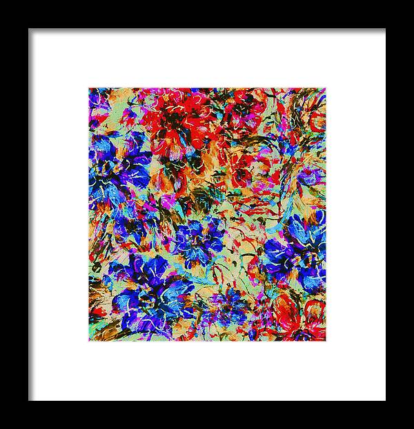 Flowers Framed Print featuring the painting Tossed Floral by Natalie Holland