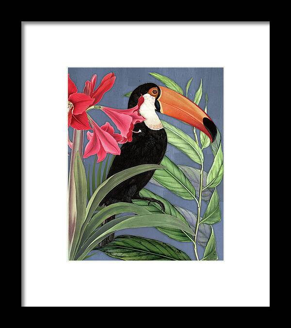 Toucan Framed Print featuring the painting Toucan Jungle I by Karen Smith