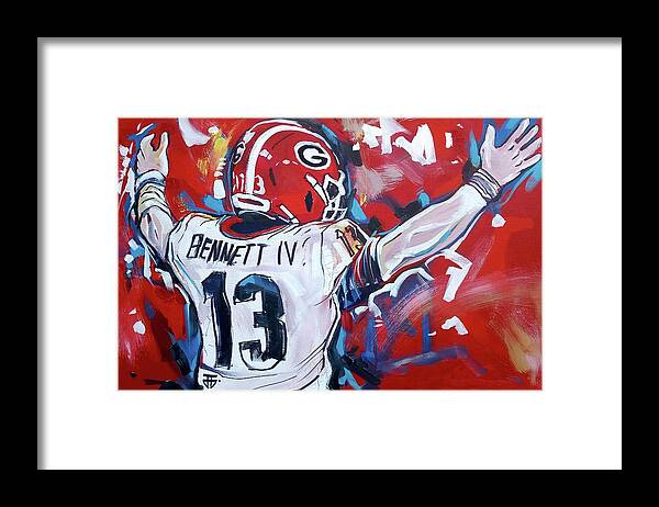 Touch Down Framed Print featuring the painting Touch Down by John Gholson