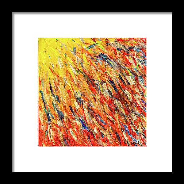 Abstract Framed Print featuring the digital art Toward The Light - Colorful Abstract Contemporary Acrylic Painting by Sambel Pedes