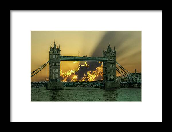 Composite Framed Print featuring the photograph Tower Bridge by Jim Painter