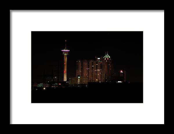 San Antonio Framed Print featuring the photograph Tower of the Americas - SATX by Eric Hafner