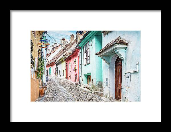 Romania Photography Framed Print featuring the photograph Town of Sighisoara by Marla Brown