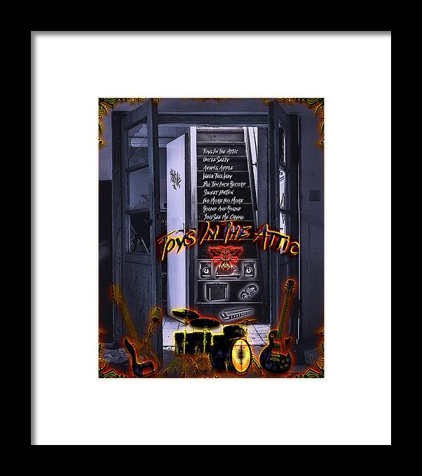 Rock And Roll Framed Print featuring the digital art Toys In The Attic by Michael Damiani