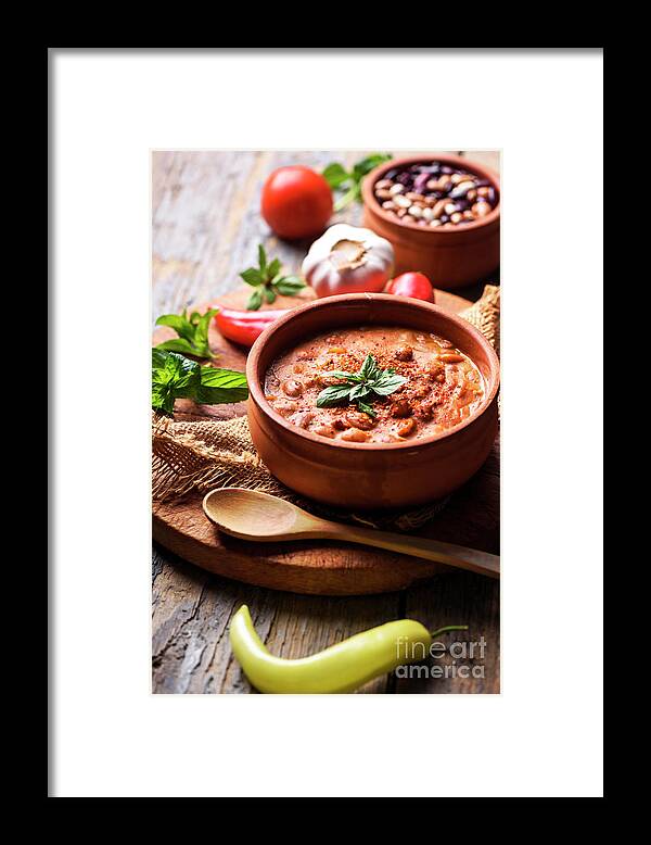 Bean Framed Print featuring the photograph Traditional baked beans by Jelena Jovanovic