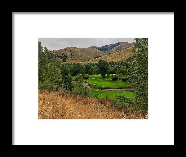 Golf Framed Print featuring the photograph Trail Creek - Sun Valley Golf Course by Jerry Abbott