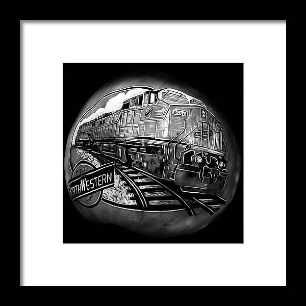 Train Framed Print featuring the photograph Train BW by Stuart Manning