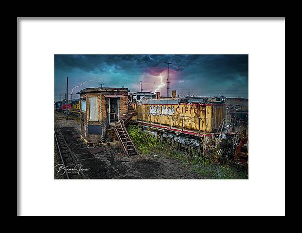  Framed Print featuring the photograph Train Graveyard by Brian Jones