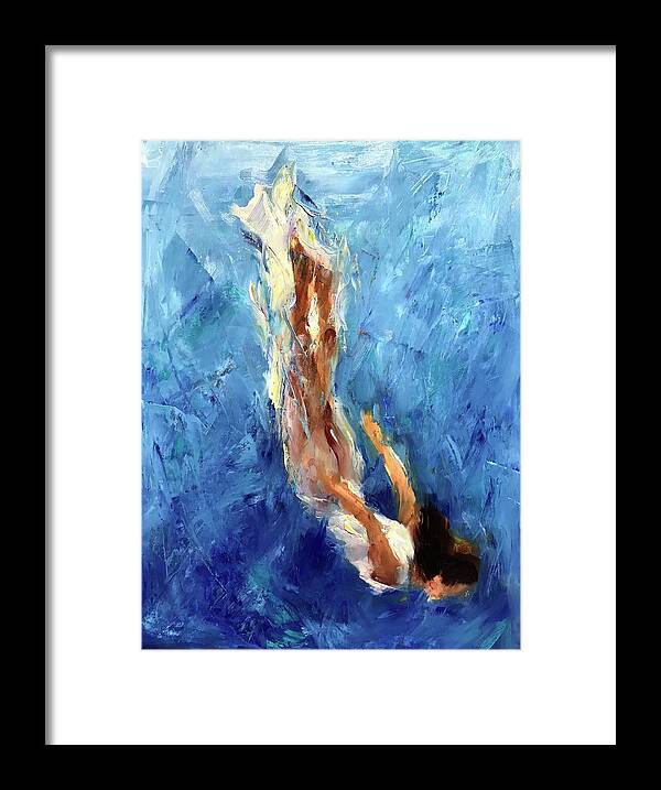 Figurative Framed Print featuring the painting Transcendence by Ashlee Trcka