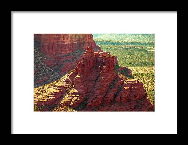 Arizona Framed Print featuring the photograph Transept mountains 04-091 Paint by Scott McAllister