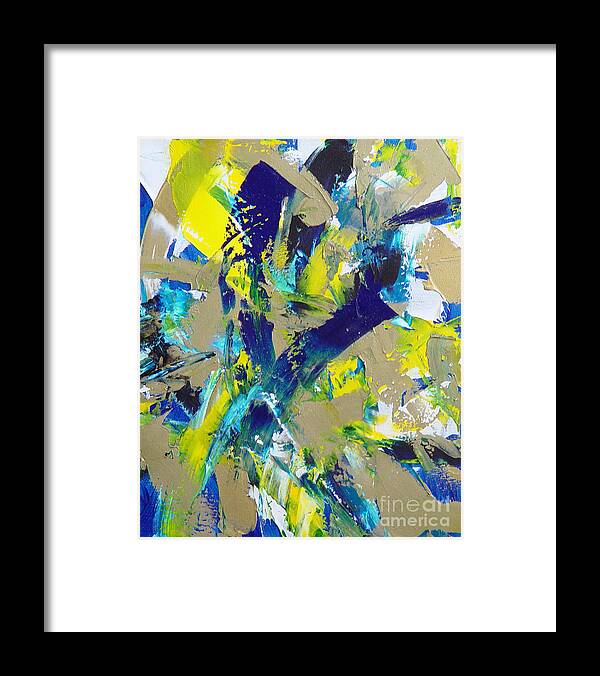 Abstract Framed Print featuring the painting Transitions IX by Dean Triolo