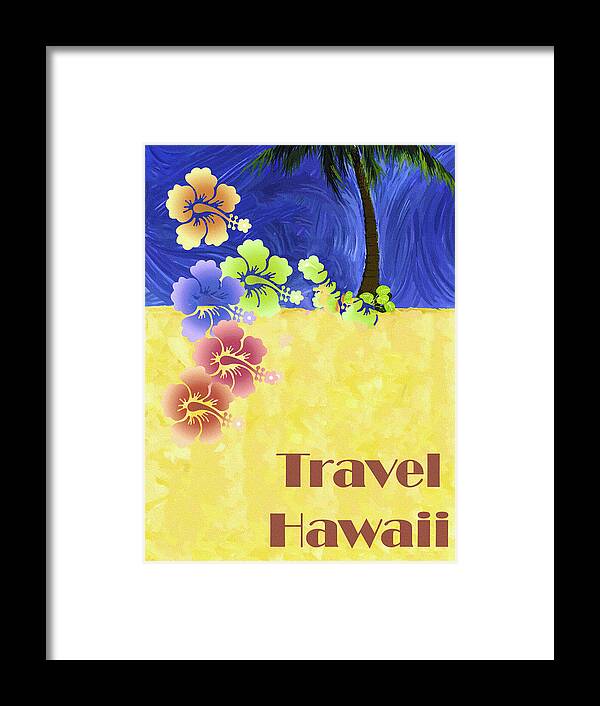 Hawaii Framed Print featuring the photograph Travel Hawaii Vintage Poster by Carol Japp