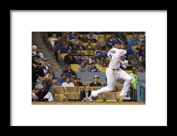 American League Baseball Framed Print featuring the photograph Trayce Thompson by Lisa Blumenfeld