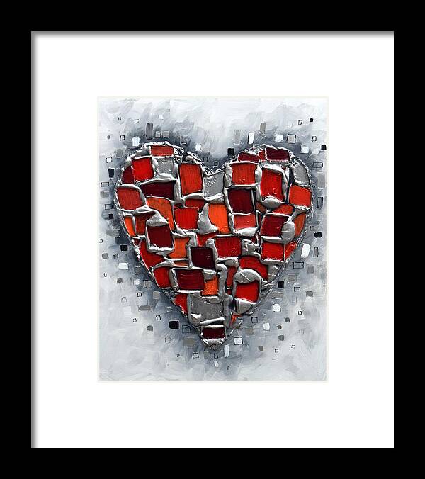 Heart Framed Print featuring the painting Treasured Heat by Amanda Dagg