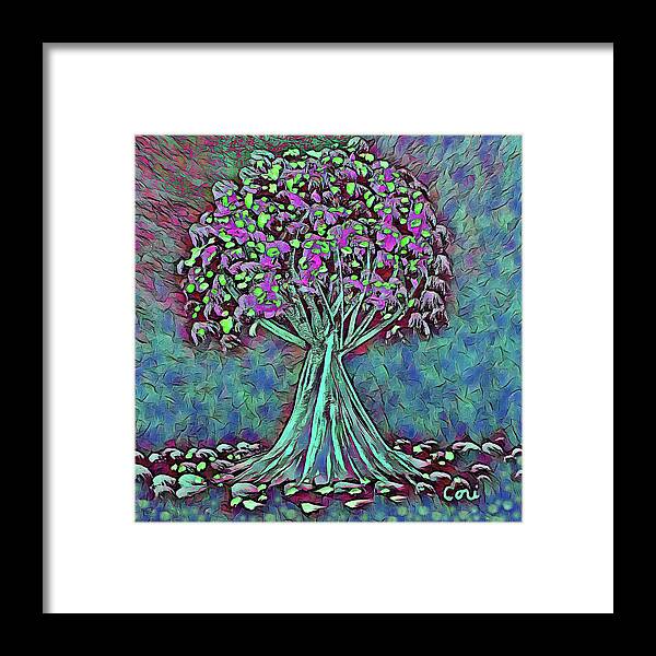 Tree Framed Print featuring the painting Tree 604 by Corinne Carroll
