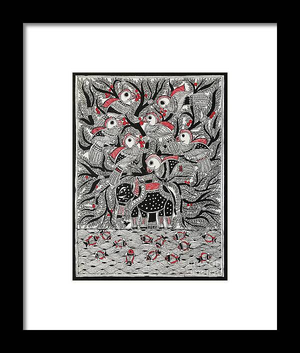  Framed Print featuring the painting Tree of life by Jyotika Shroff
