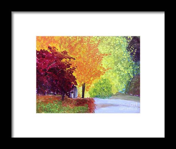 Trees Framed Print featuring the painting Trees of Winton by Kate Conaboy
