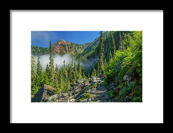 Pacific Crest Trail Framed Print featuring the photograph Trekking north along the Pacific Coast Trail by Doug Scrima
