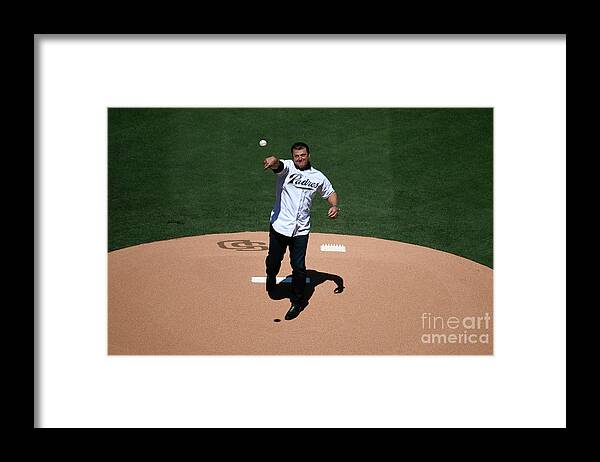 People Framed Print featuring the photograph Trevor Hoffman by Denis Poroy