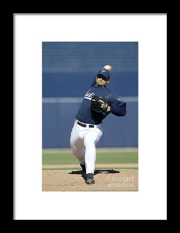 Peoria Sports Complex Framed Print featuring the photograph Trevor Hoffman by Jeff Gross