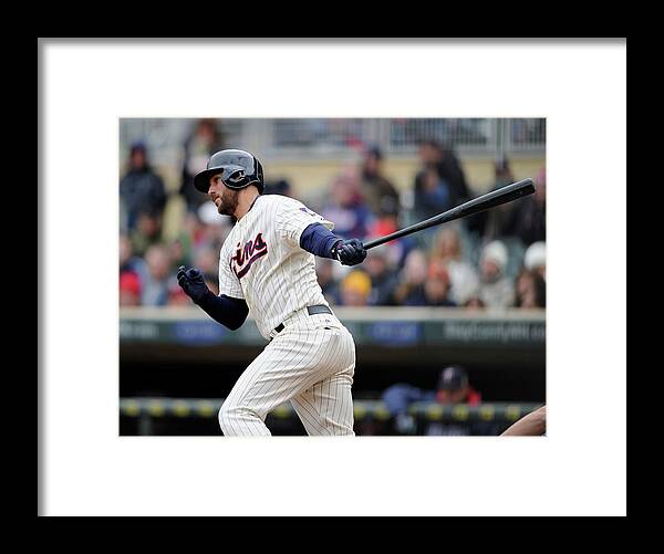 American League Baseball Framed Print featuring the photograph Trevor Plouffe by Hannah Foslien