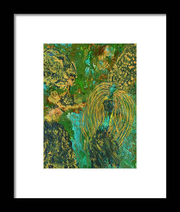 Mermaid Framed Print featuring the painting Tribal Connections by Tessa Evette