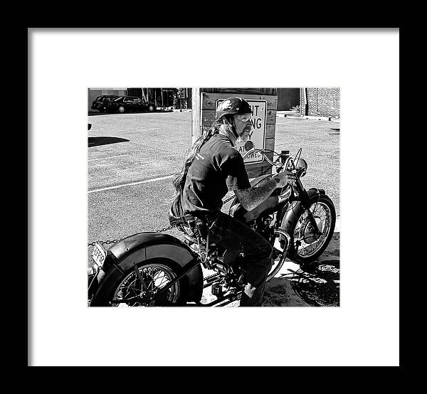 Trumiph Framed Print featuring the photograph Triumph Motorcycle by Louis Dallara